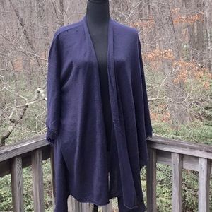 Ralph Lauren Navy Wool & Cashmere Wrap